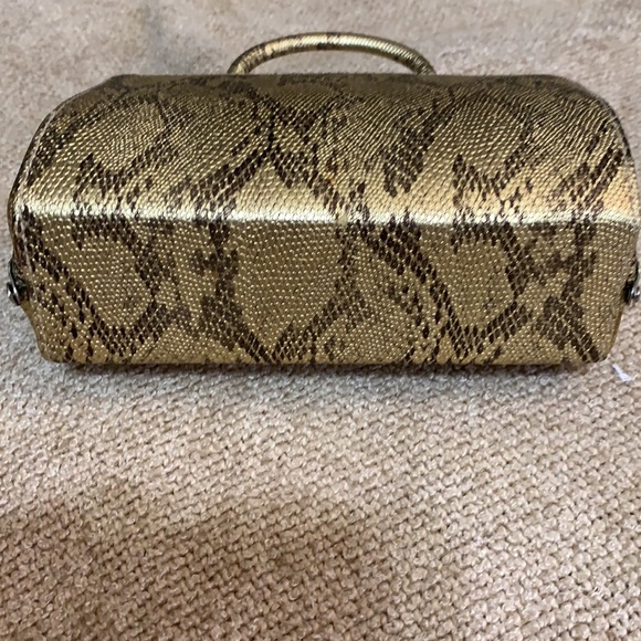 Python print vintage style hard shell sm. handbag. - Picture 5 of 12